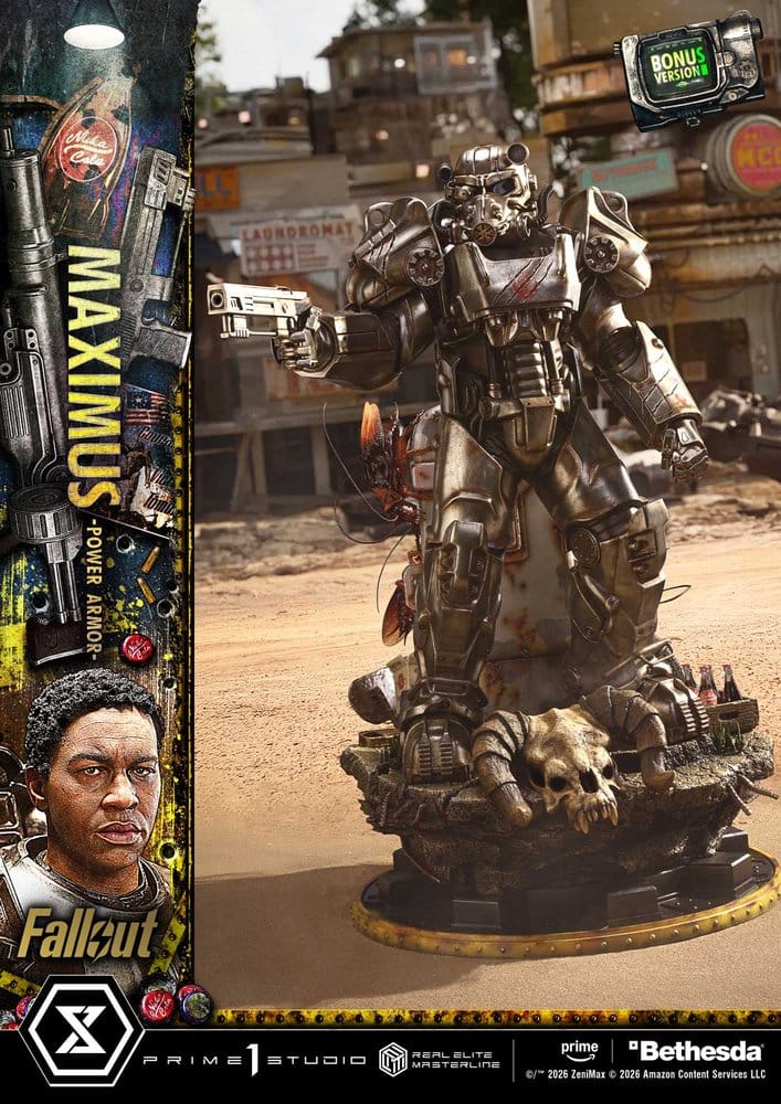 Fallout Real Elite Masterline Statue 1/4 Maximus Power Armor DX Bonus Version 67 cm