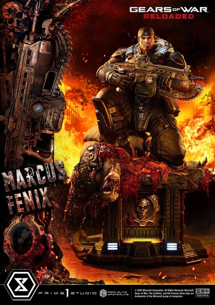 Gears of War: Reloaded Estatua Real Elite Masterline Series 1/3 Marcus Fenix Ultimate Version 97 cm