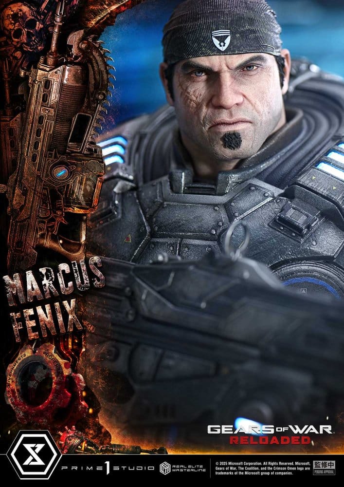 Gears of War: Reloaded Estatua Real Elite Masterline Series 1/3 Marcus Fenix Ultimate Version 97 cm