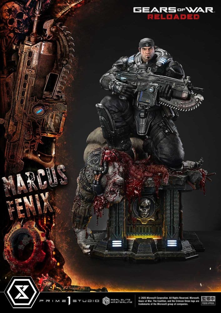 Gears of War: Reloaded Estatua Real Elite Masterline Series 1/3 Marcus Fenix Ultimate Version 97 cm