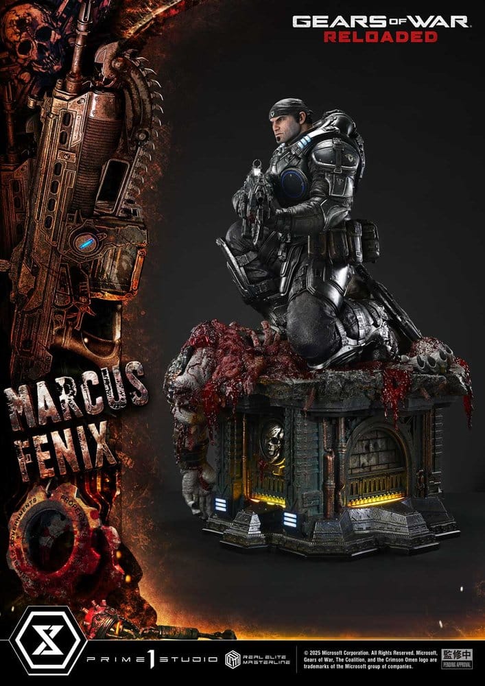 Gears of War: Reloaded Estatua Real Elite Masterline Series 1/3 Marcus Fenix Ultimate Version 97 cm