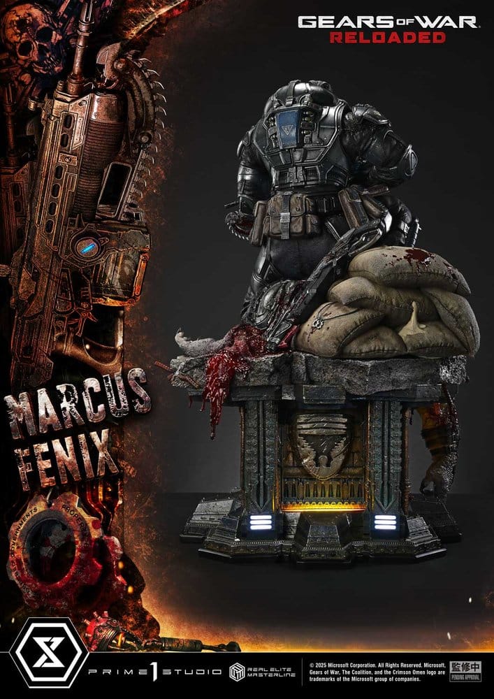 Gears of War: Reloaded Estatua Real Elite Masterline Series 1/3 Marcus Fenix Ultimate Version 97 cm