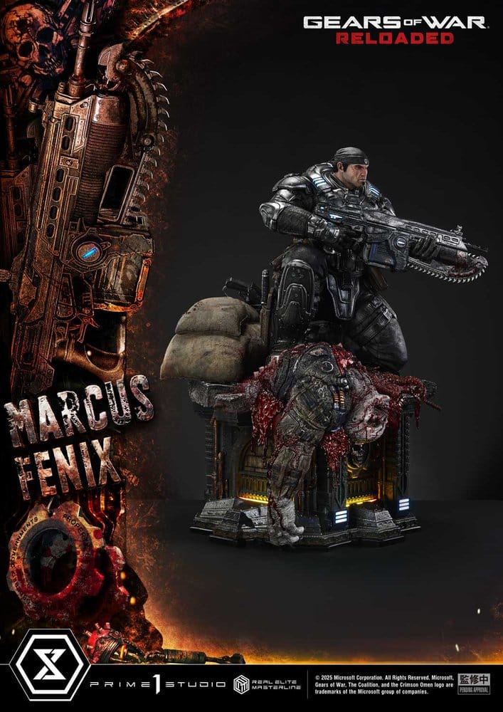Gears of War: Reloaded Estatua Real Elite Masterline Series 1/3 Marcus Fenix Ultimate Version 97 cm