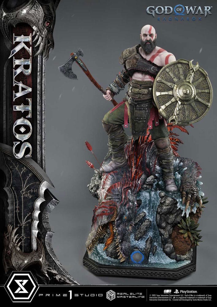 God of War: Ragnarok Estatua Real Elite Masterline Series 1/3 Kratos Ultimate Version 95 cm - Z POP Toys