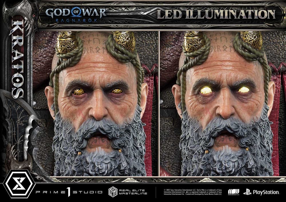 God of War: Ragnarok Estatua Real Elite Masterline Series 1/3 Kratos Ultimate Version 95 cm - Z POP Toys