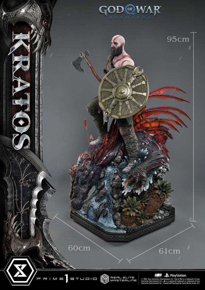 God of War: Ragnarok Estatua Real Elite Masterline Series 1/3 Kratos Ultimate Version 95 cm - Z POP Toys