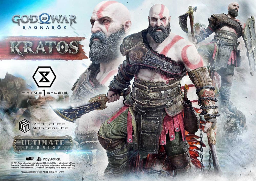 God of War: Ragnarok Estatua Real Elite Masterline Series 1/3 Kratos Ultimate Version 95 cm - Z POP Toys