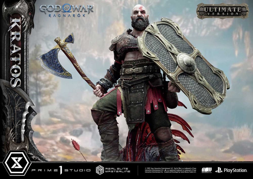 God of War: Ragnarok Estatua Real Elite Masterline Series 1/3 Kratos Ultimate Version 95 cm - Z POP Toys
