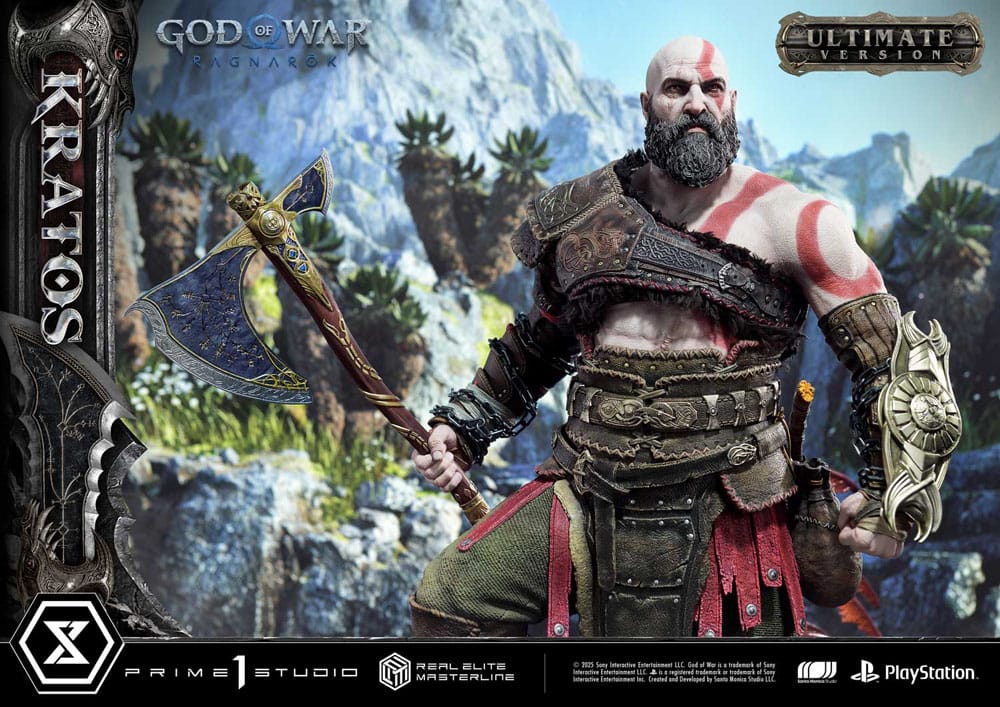 God of War: Ragnarok Estatua Real Elite Masterline Series 1/3 Kratos Ultimate Version 95 cm - Z POP Toys