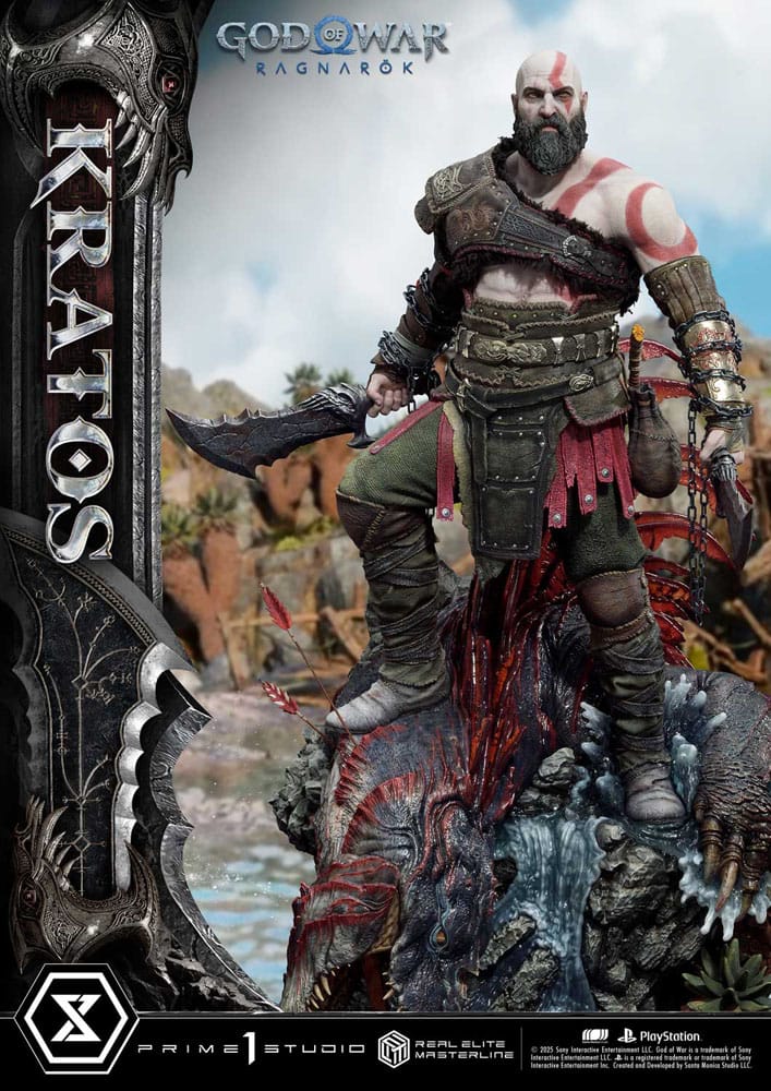 God of War: Ragnarok Estatua Real Elite Masterline Series 1/3 Kratos Ultimate Version 95 cm - Z POP Toys