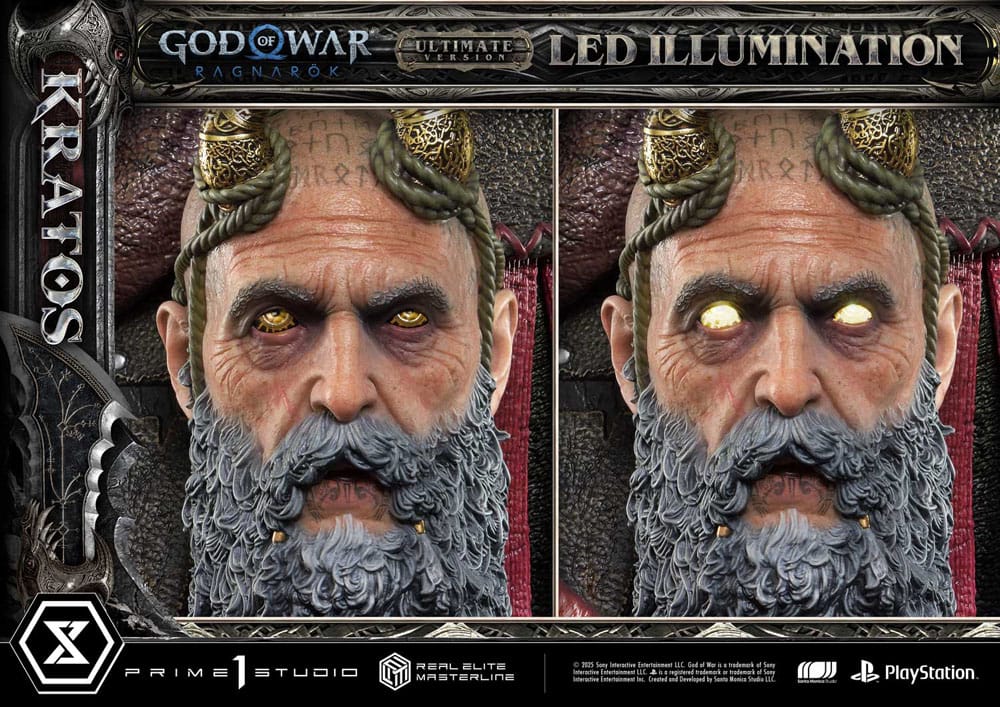 God of War: Ragnarok Estatua Real Elite Masterline Series 1/3 Kratos Ultimate Version 95 cm - Z POP Toys