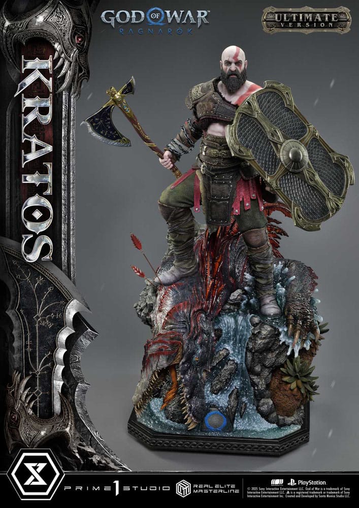 God of War: Ragnarok Estatua Real Elite Masterline Series 1/3 Kratos Ultimate Version 95 cm - Z POP Toys