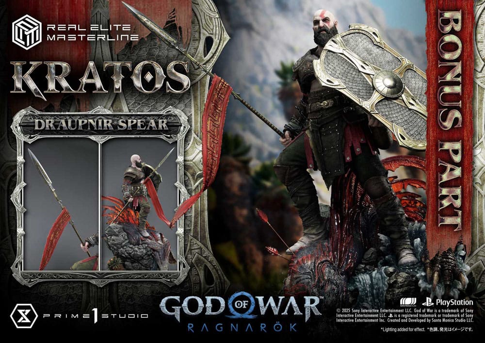 God of War: Ragnarok Estatua Real Elite Masterline Series 1/3 Kratos Ultimate Bonus Version 95 cm - Z POP Toys