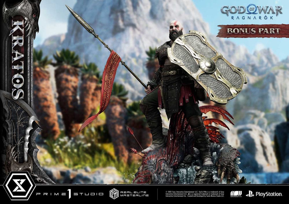 God of War: Ragnarok Estatua Real Elite Masterline Series 1/3 Kratos Ultimate Bonus Version 95 cm - Z POP Toys