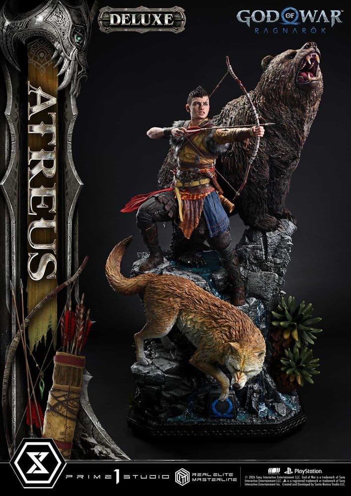 God of War: Ragnarok Real Elite Masterline Estatua 1/3 Atreus Deluxe Version 96 cm