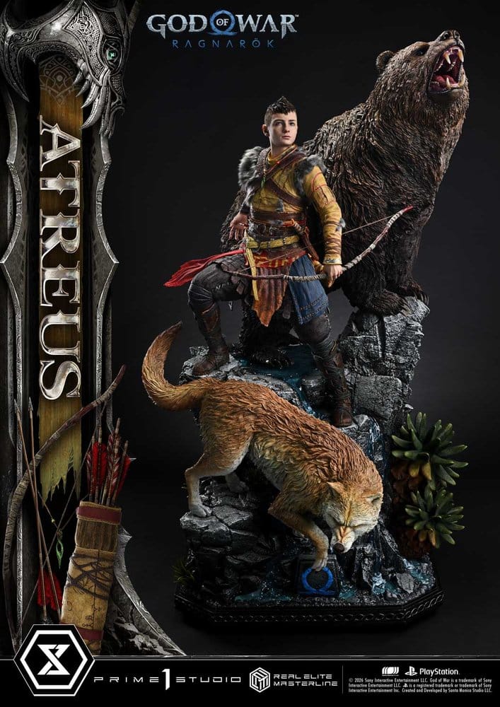 God of War: Ragnarok Real Elite Masterline Estatua 1/3 Atreus Deluxe Version 96 cm