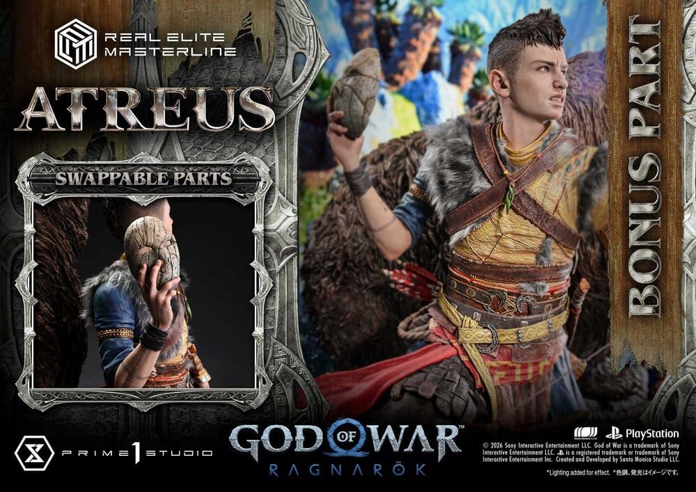 God of War: Ragnarok Real Elite Masterline Estatua 1/3 Atreus DX Bonus Version 96 cm
