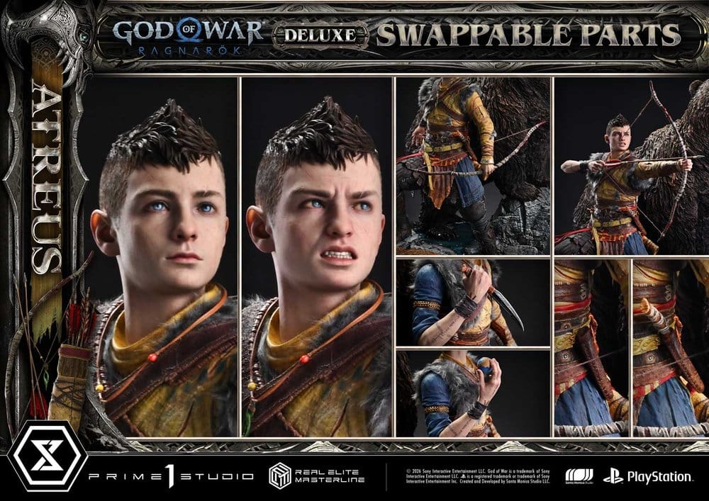 God of War: Ragnarok Real Elite Masterline Estatua 1/3 Atreus DX Bonus Version 96 cm