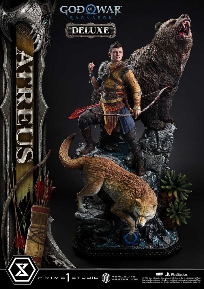 God of War: Ragnarok Real Elite Masterline Estatua 1/3 Atreus DX Bonus Version 96 cm