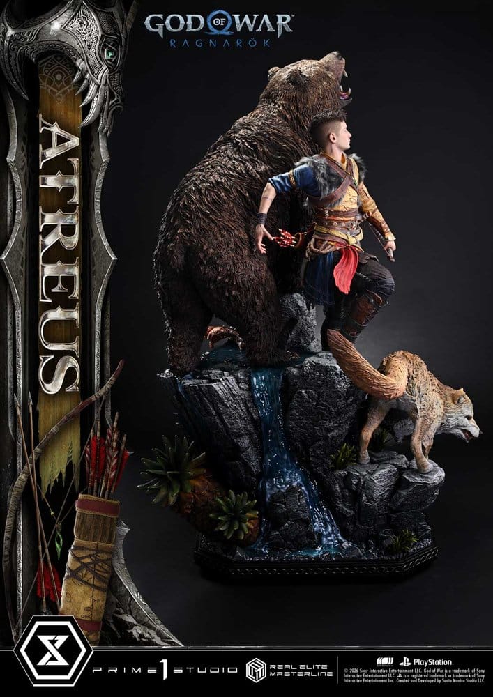 God of War: Ragnarok Real Elite Masterline Estatua 1/3 Atreus DX Bonus Version 96 cm
