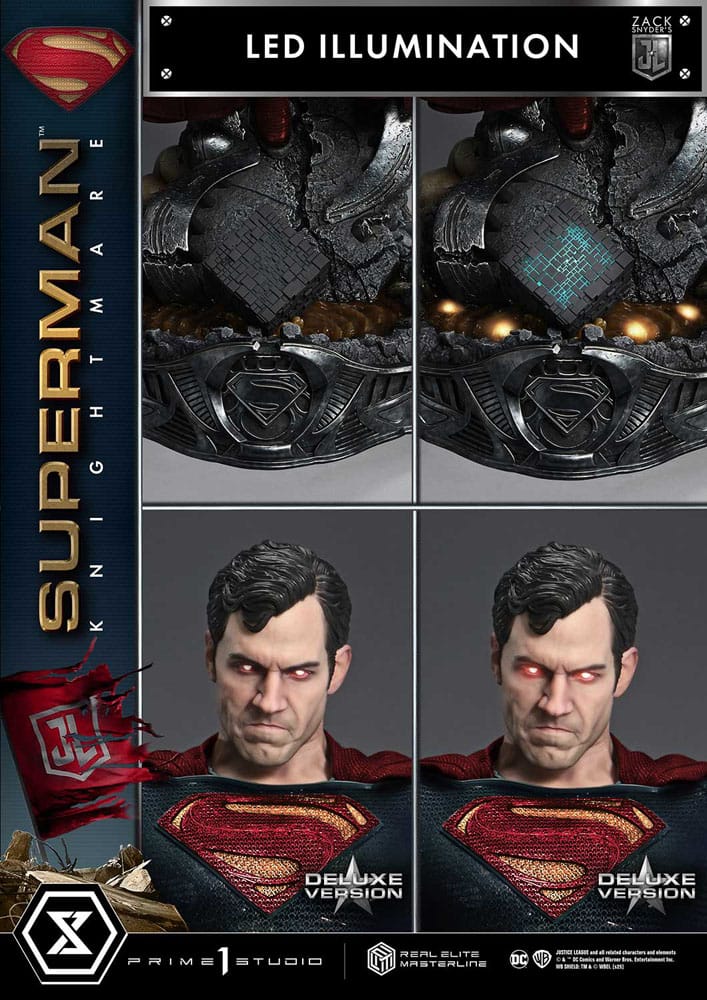 Zack Snyder's Justice League Estatua Real Elite Masterline Series 1/3 Superman Knightmare Color Edition Deluxe Ver. 95 cm - Z POP Toys