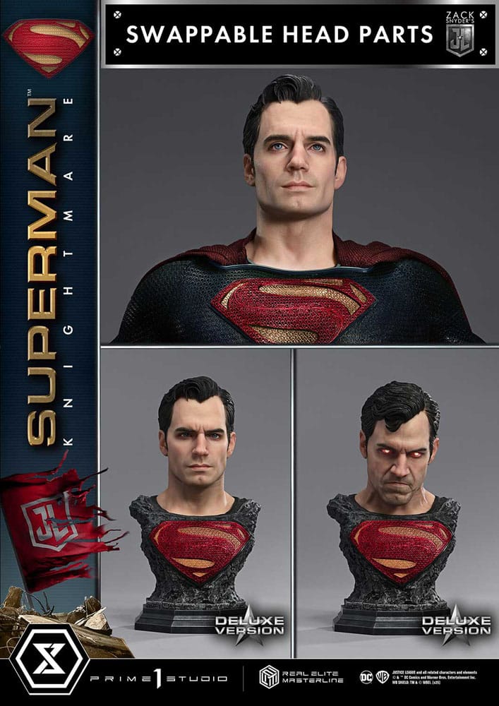 Zack Snyder's Justice League Estatua Real Elite Masterline Series 1/3 Superman Knightmare Color Edition Deluxe Ver. 95 cm - Z POP Toys