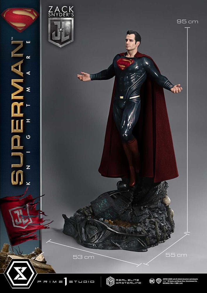 Zack Snyder's Justice League Estatua Real Elite Masterline Series 1/3 Superman Knightmare Color Edition Deluxe Ver. 95 cm - Z POP Toys