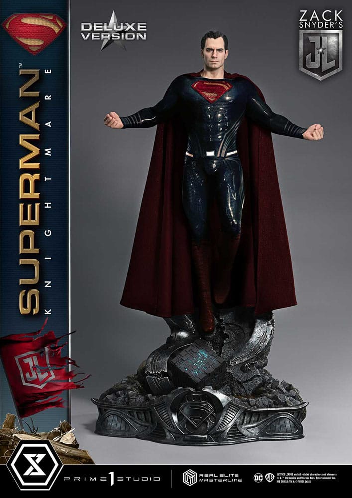 Zack Snyder's Justice League Estatua Real Elite Masterline Series 1/3 Superman Knightmare Color Edition Deluxe Ver. 95 cm - Z POP Toys