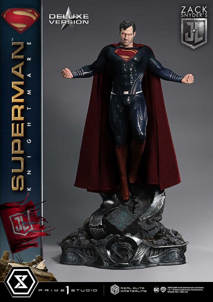 Zack Snyder's Justice League Estatua Real Elite Masterline Series 1/3 Superman Knightmare Color Edition Deluxe Ver. 95 cm - Z POP Toys
