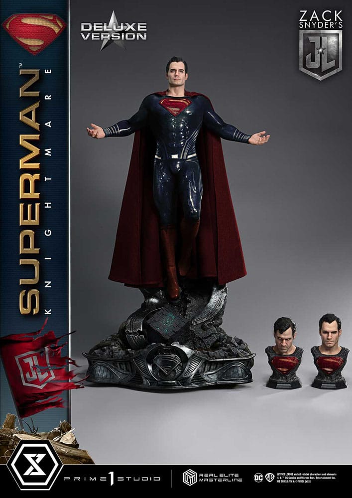 Zack Snyder's Justice League Estatua Real Elite Masterline Series 1/3 Superman Knightmare Color Edition Deluxe Ver. 95 cm - Z POP Toys