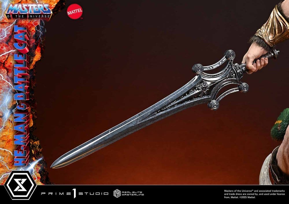 Masters of the Universe Estatua Real Elite Masterline Series 1/4 He-Man & Battle Cat 86 cm