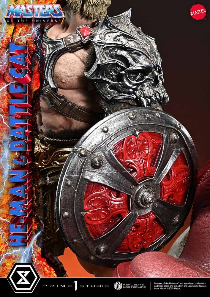 Masters of the Universe Estatua Real Elite Masterline Series 1/4 He-Man & Battle Cat 86 cm