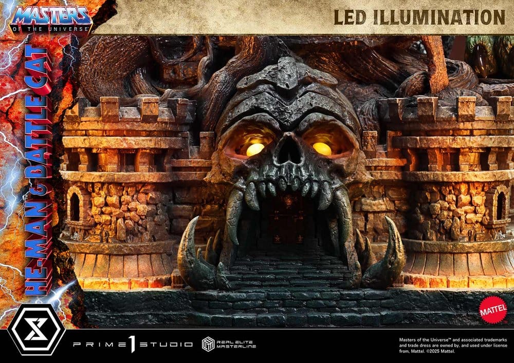 Masters of the Universe Estatua Real Elite Masterline Series 1/4 He-Man & Battle Cat Ultimate Version 86 cm