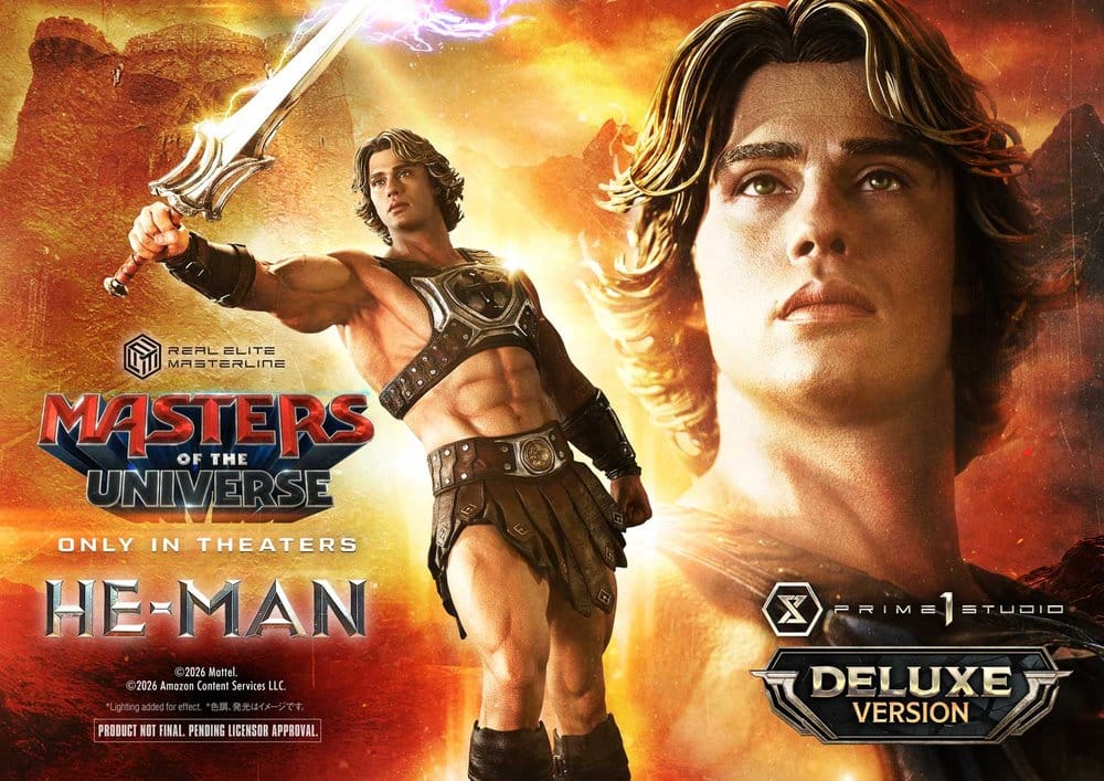 Masters of the Universe (2026 Film) Real Elite Masterline Series Estatua 1/3 He-Man Deluxe Version 117 cm