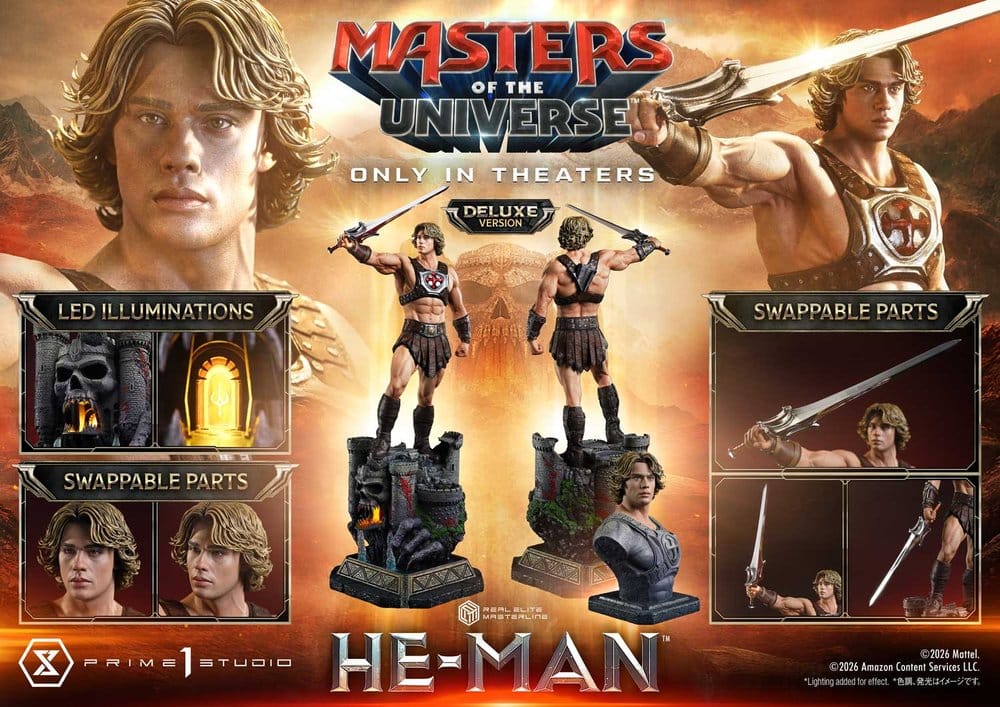 Masters of the Universe (2026 Film) Real Elite Masterline Series Estatua 1/3 He-Man Deluxe Version 117 cm