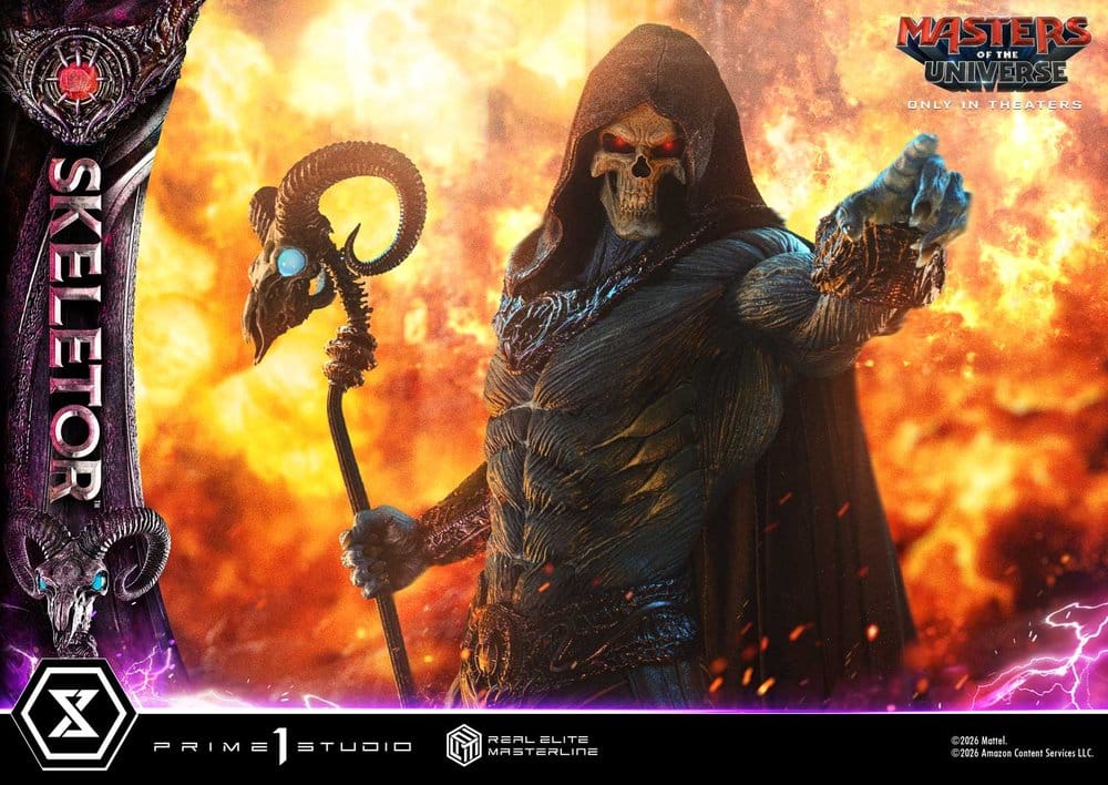 Masters del Universo (2026 Film) Real Elite Masterline Series Estatua 1/3 Skeletor 95 cm