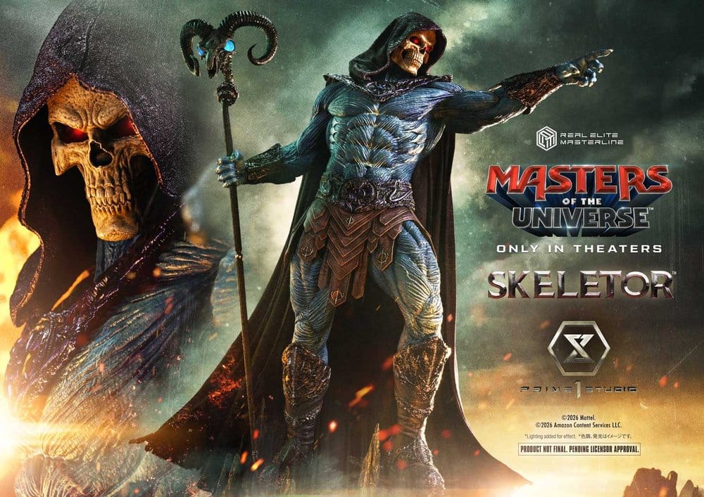 Masters del Universo (2026 Film) Real Elite Masterline Series Estatua 1/3 Skeletor Bonus Version 96 cm