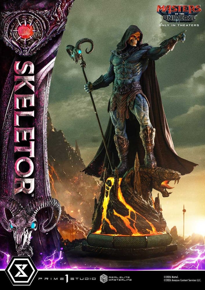 Masters del Universo (2026 Film) Real Elite Masterline Series Estatua 1/3 Skeletor Bonus Version 96 cm
