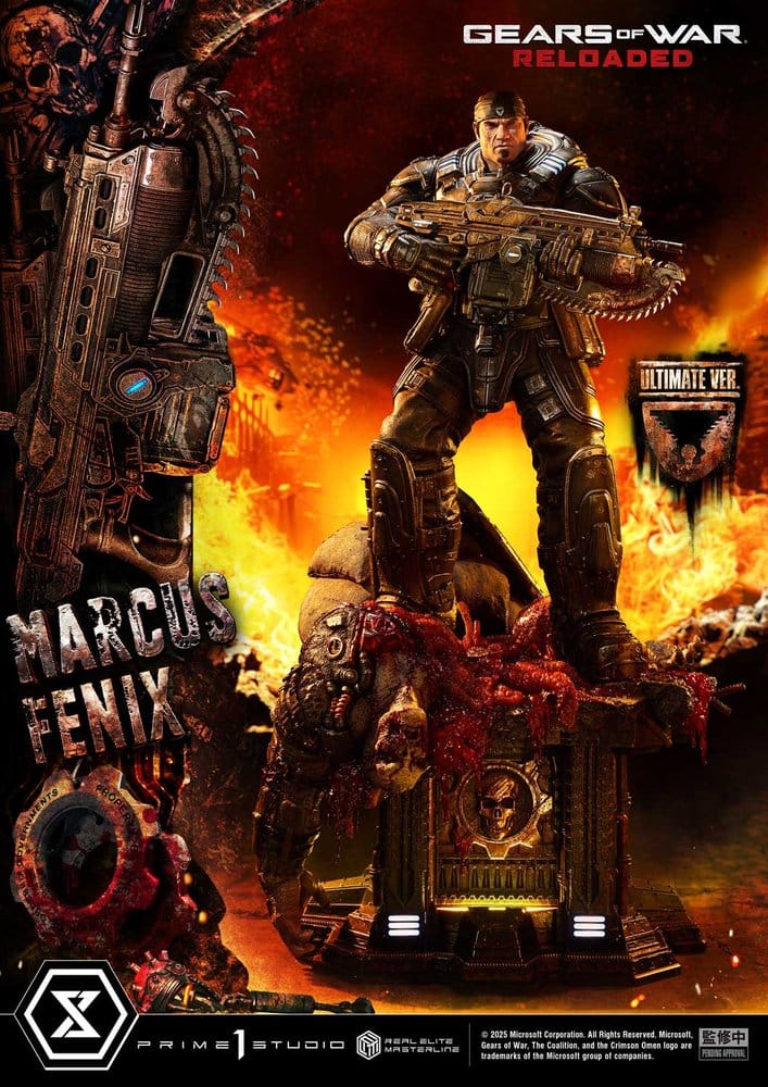 Gears of War: Reloaded Estatua Real Elite Masterline Series 1/3 Marcus Fenix Ultimate Version 97 cm