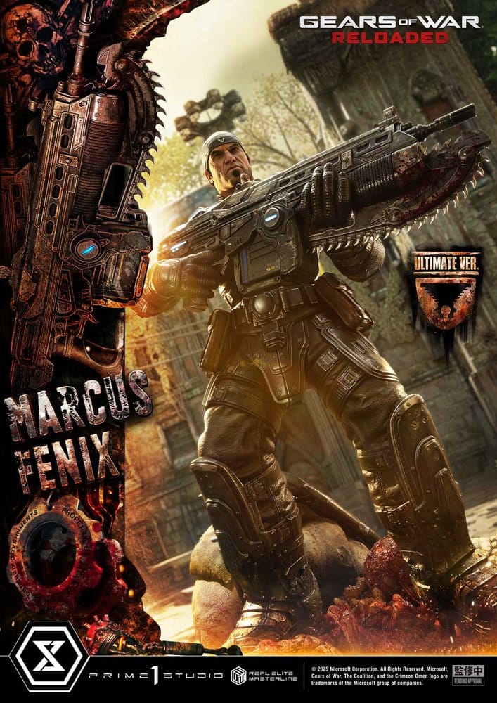 Gears of War: Reloaded Estatua Real Elite Masterline Series 1/3 Marcus Fenix Ultimate Version 97 cm
