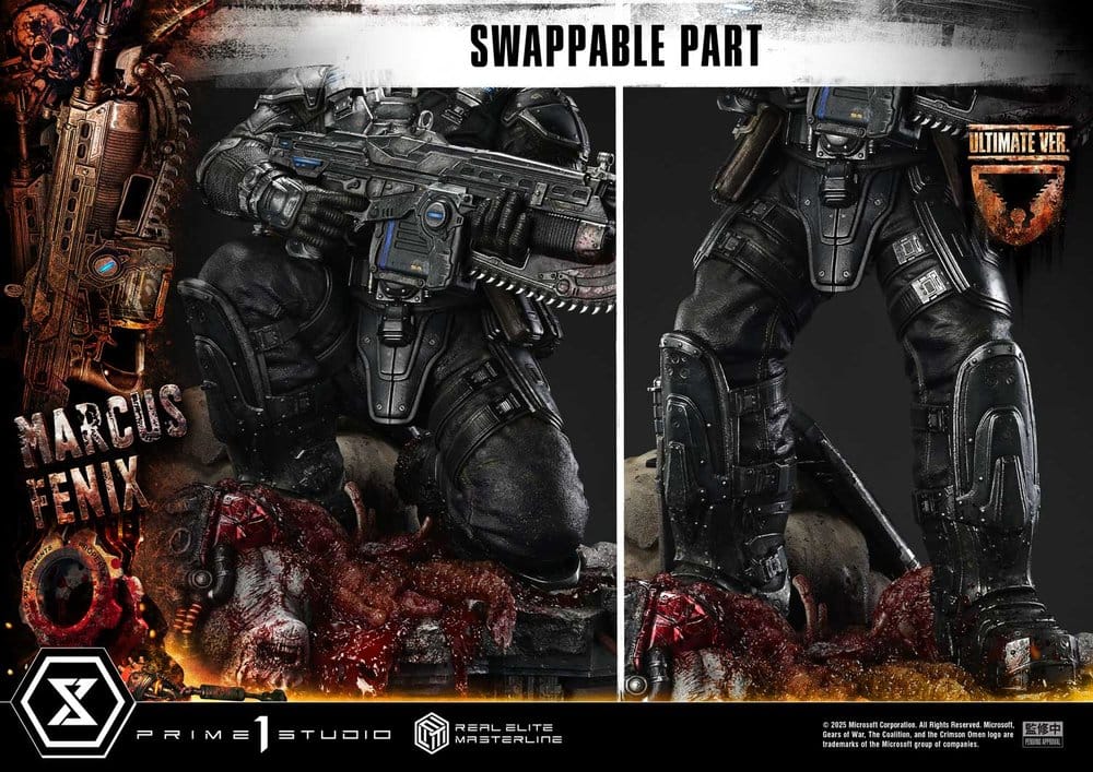 Gears of War: Reloaded Estatua Real Elite Masterline Series 1/3 Marcus Fenix Ultimate Version 97 cm