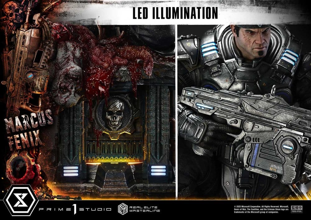 Gears of War: Reloaded Estatua Real Elite Masterline Series 1/3 Marcus Fenix Ultimate Version 97 cm