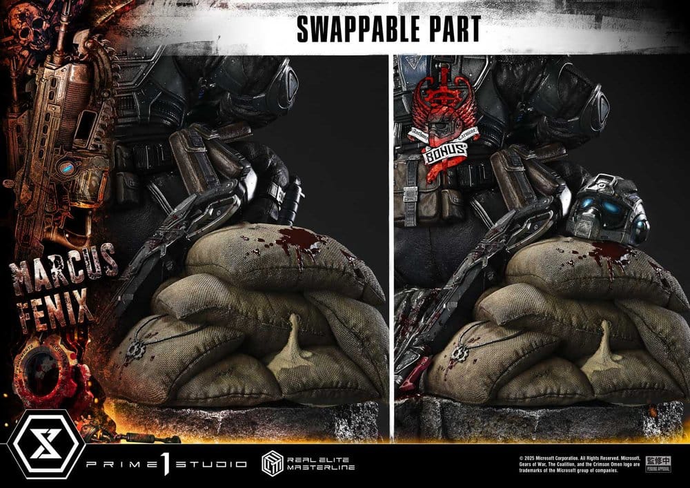 Gears of War: Reloaded Estatua Real Elite Masterline Series 1/3 Marcus Fenix Ultimate Bonus Version 97 cm