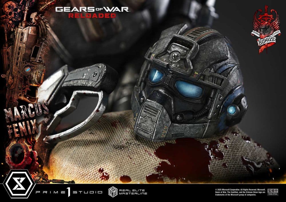 Gears of War: Reloaded Estatua Real Elite Masterline Series 1/3 Marcus Fenix Ultimate Bonus Version 97 cm