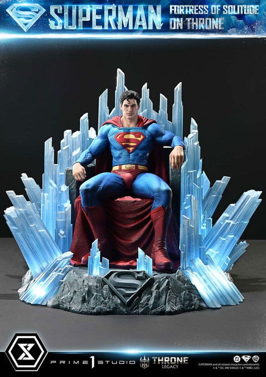 DC Comics Estatua 1/4 Throne Legacy Collection Superman Fortress of Solitude on Throne (Design by Gabriele Dell'Otto) 52 cm