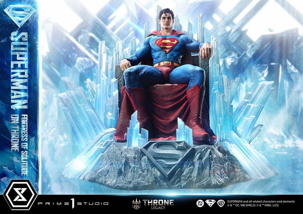DC Comics Estatua 1/4 Throne Legacy Collection Superman Fortress of Solitude on Throne (Design by Gabriele Dell'Otto) 52 cm