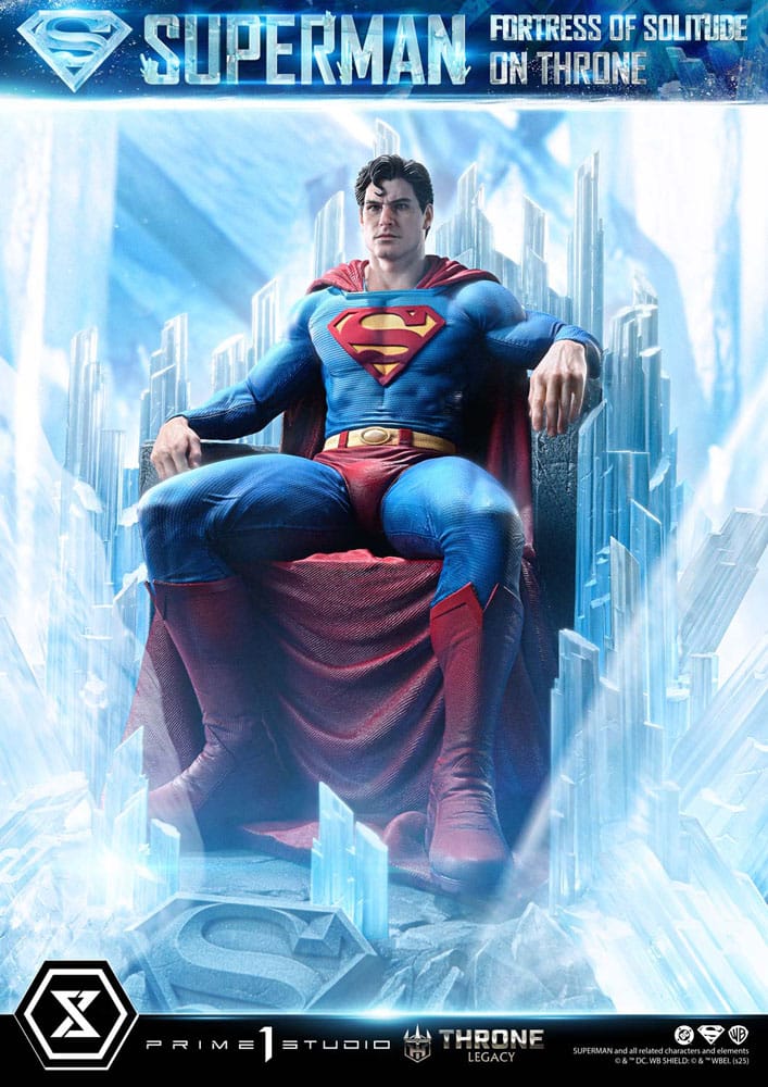 DC Comics Estatua 1/4 Throne Legacy Collection Superman Fortress of Solitude on Throne (Design by Gabriele Dell'Otto) 52 cm