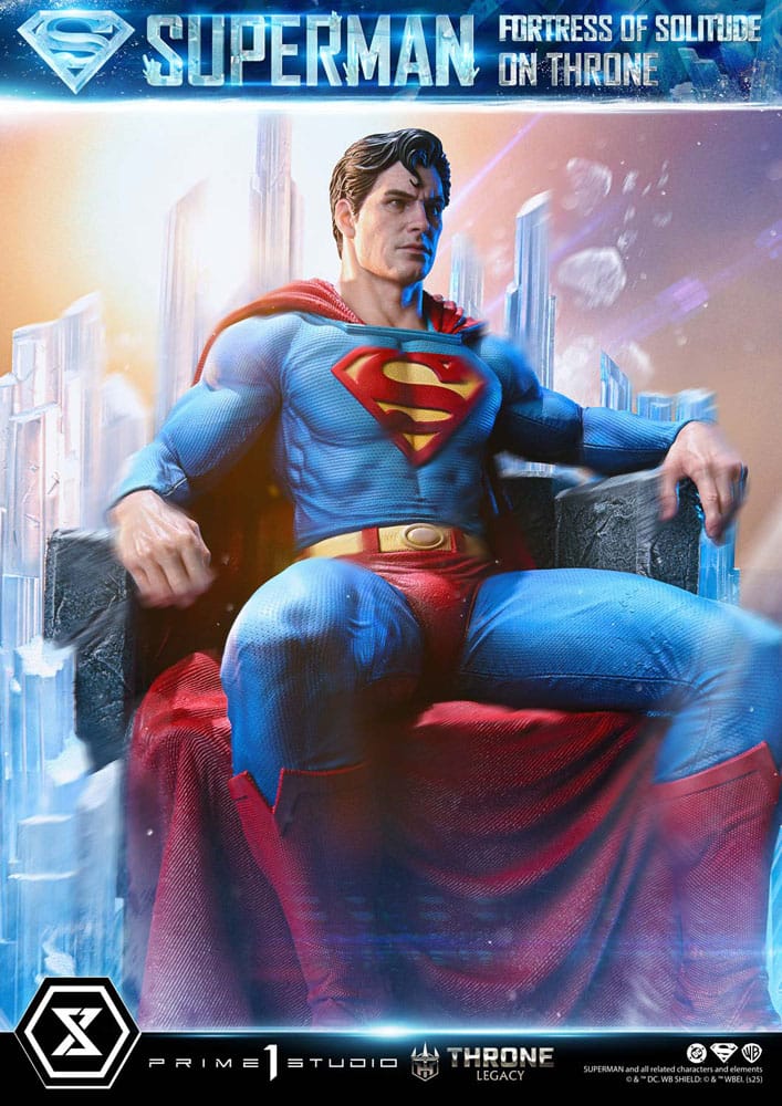 DC Comics Estatua 1/4 Throne Legacy Collection Superman Fortress of Solitude on Throne (Design by Gabriele Dell'Otto) 52 cm