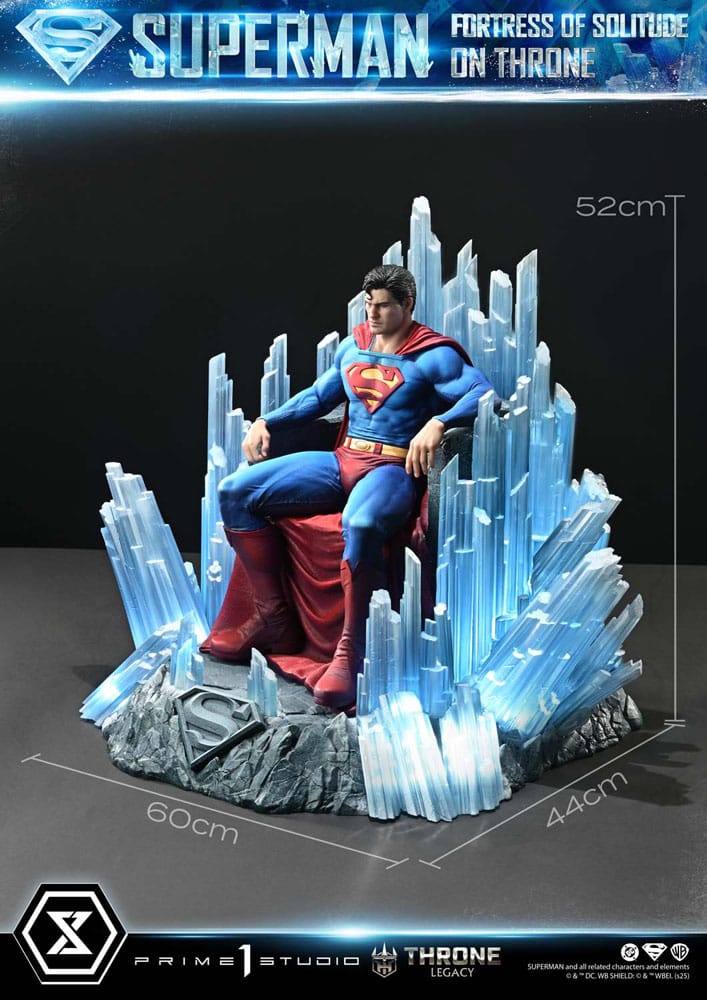 DC Comics Estatua 1/4 Throne Legacy Collection Superman Fortress of Solitude on Throne (Design by Gabriele Dell'Otto) 52 cm