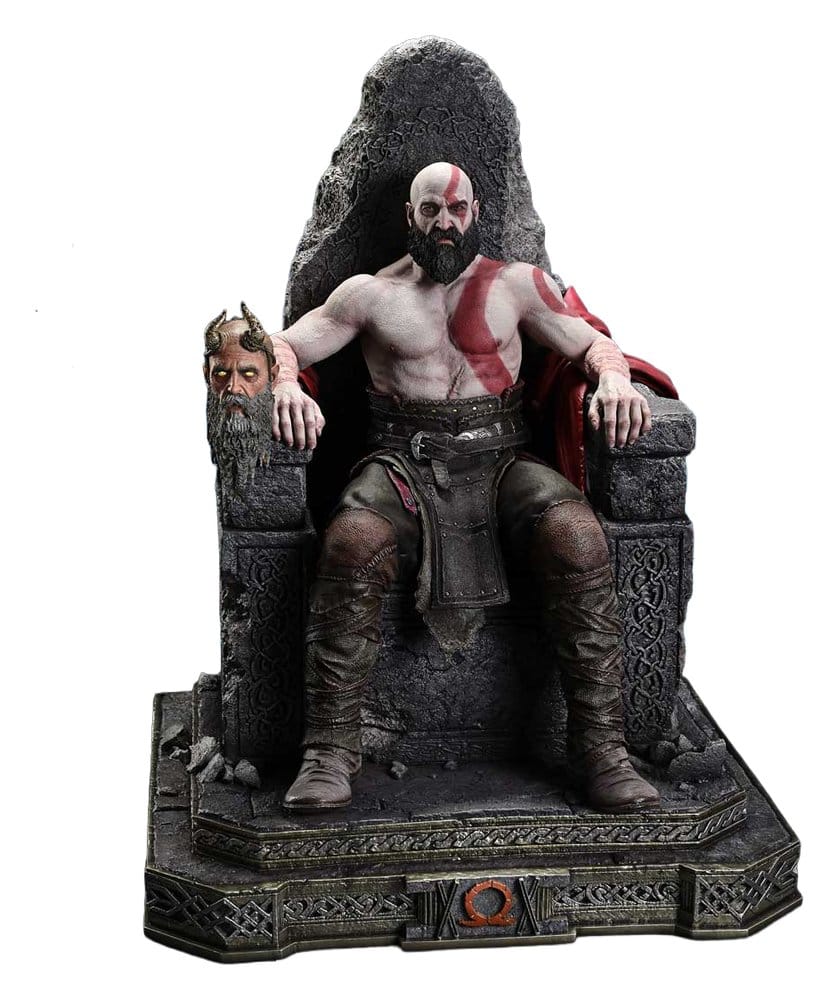 Throne Legacy God of War Series Estatua 1/3 Ragnarok Master Thyself Kratos 67 cm
